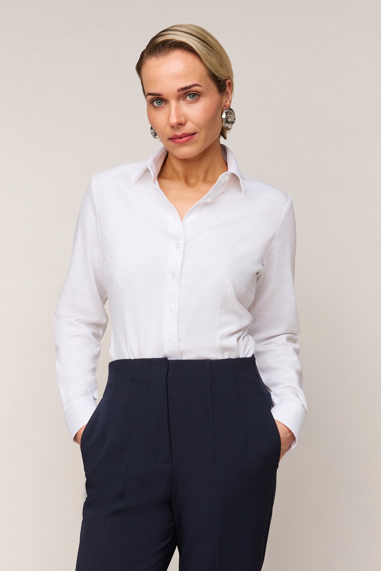 Dames Blouse Slim Fit - Enkele Manchet