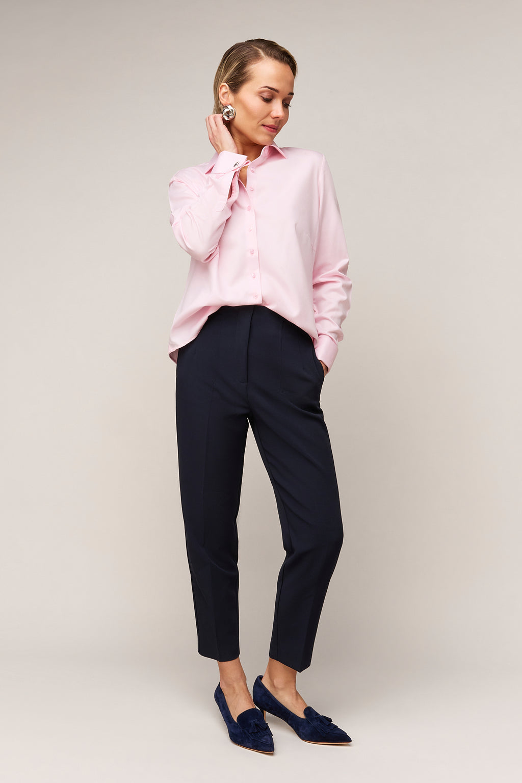 Dames Blouse Regular Fit - Dubbele Manchet