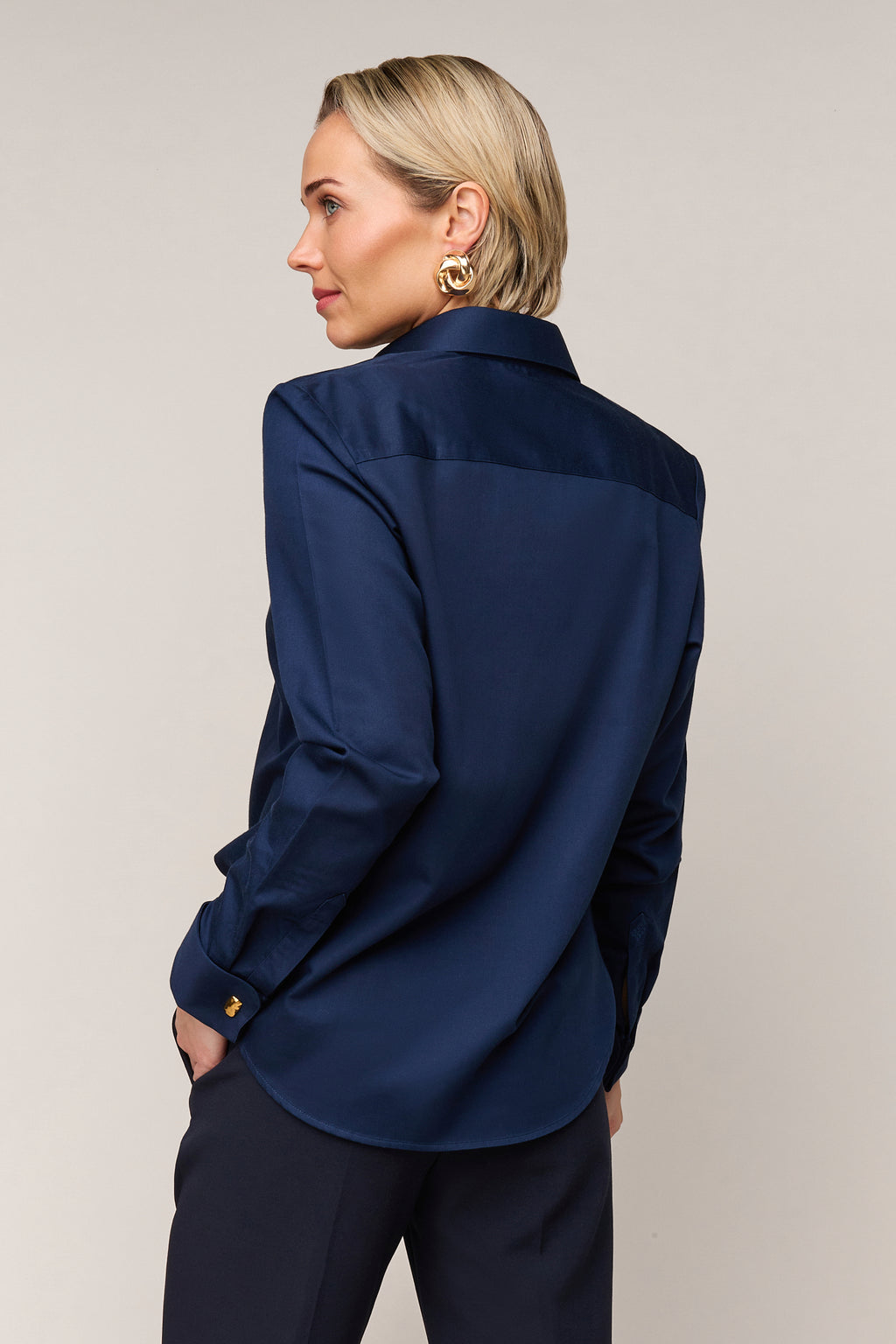 Dames Blouse Regular Fit - Dubbele Manchet