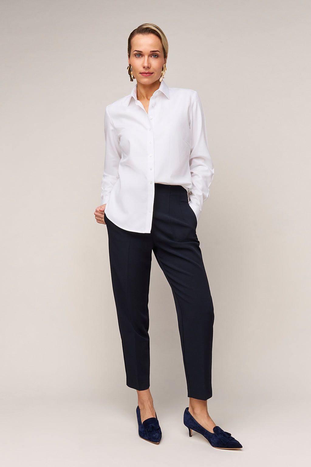 Dames Blouse Regular Fit - Enkele Manchet