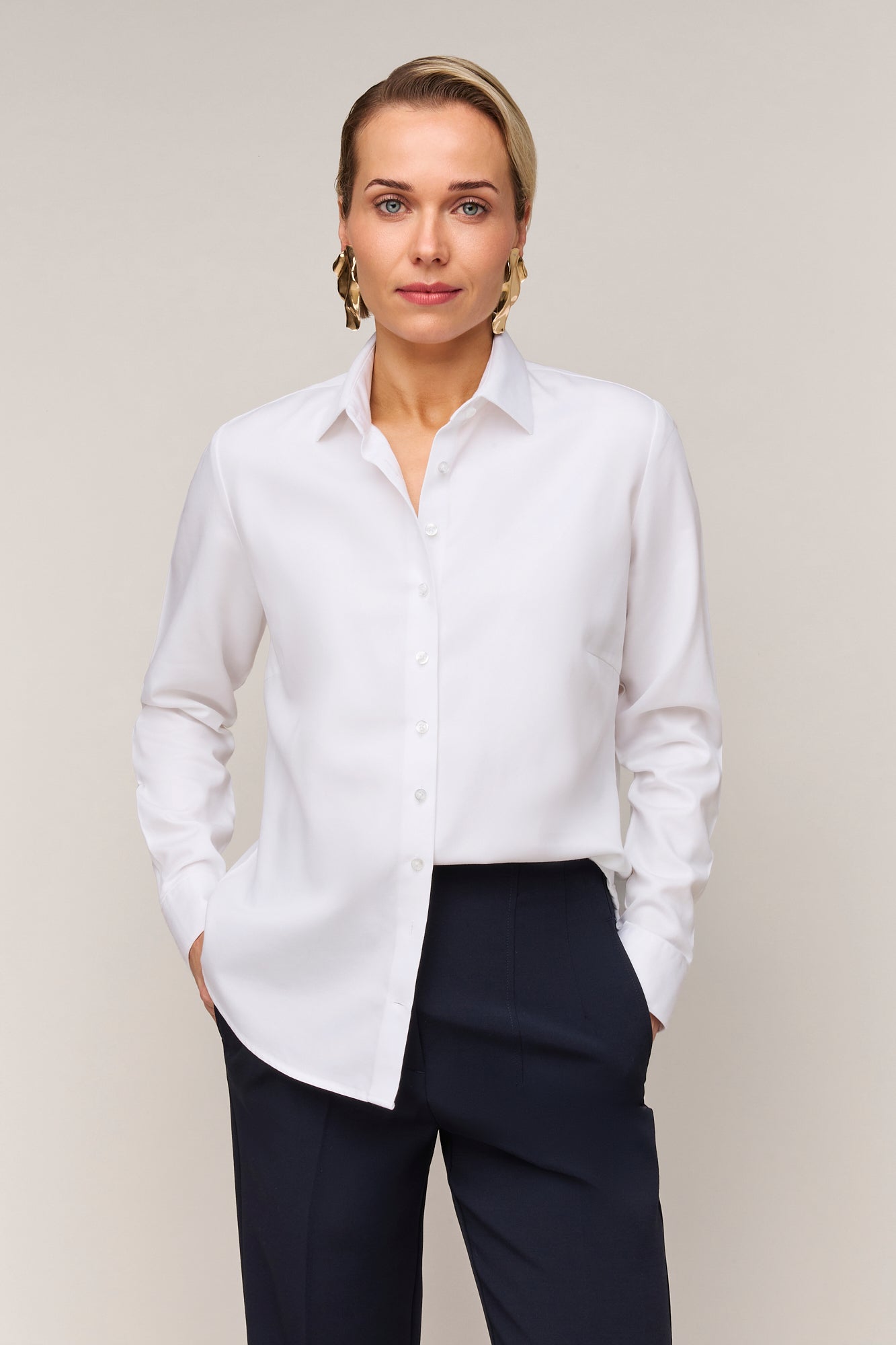 Dames Blouse Regular Fit - Enkele Manchet