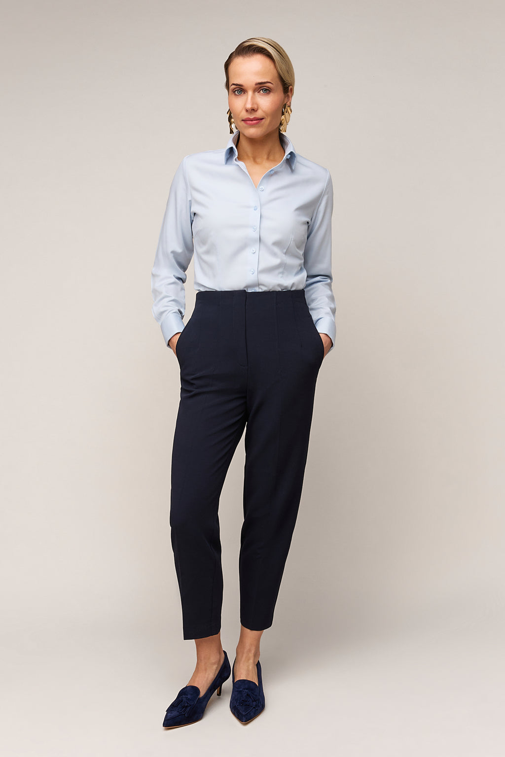 Dames Blouse Slim Fit - Dubbele Manchet