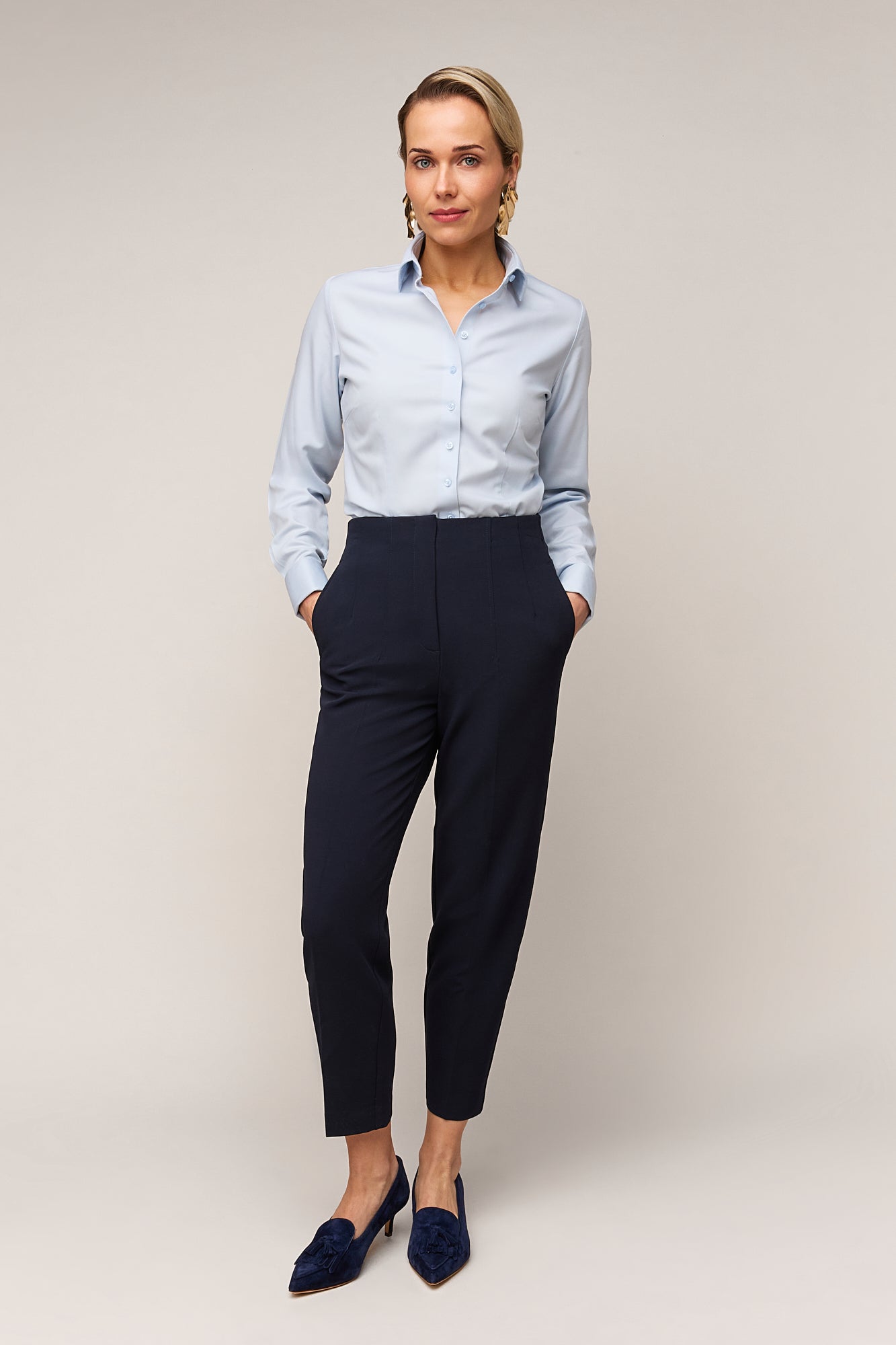Dames Blouse Slim Fit - Dubbele Manchet