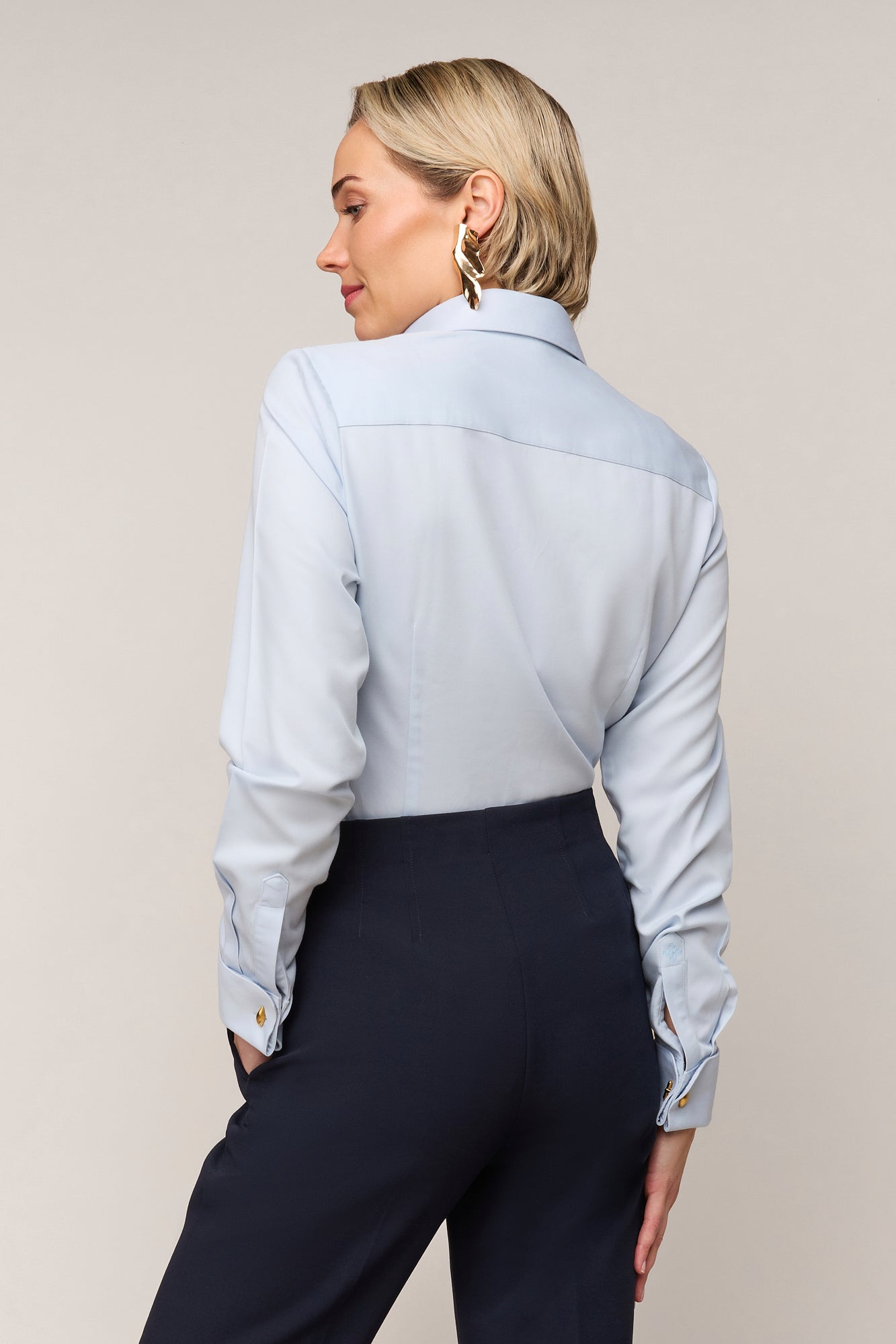 Dames Blouse Slim Fit - Dubbele Manchet