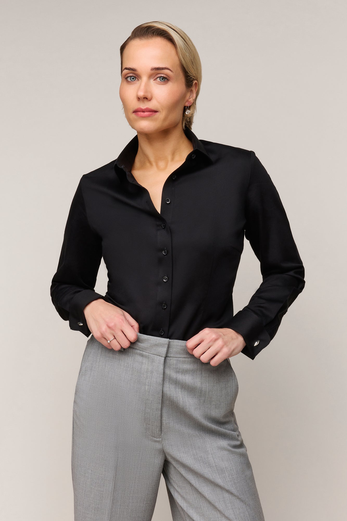 Dames Blouse Slim Fit - Dubbele Manchet