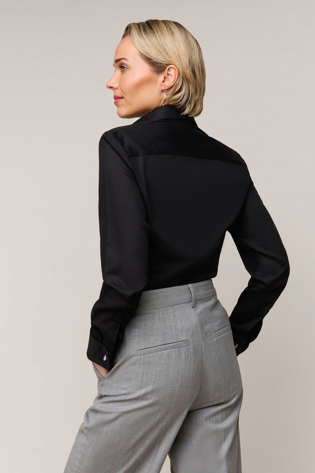 Dames Blouse Slim Fit - Dubbele Manchet