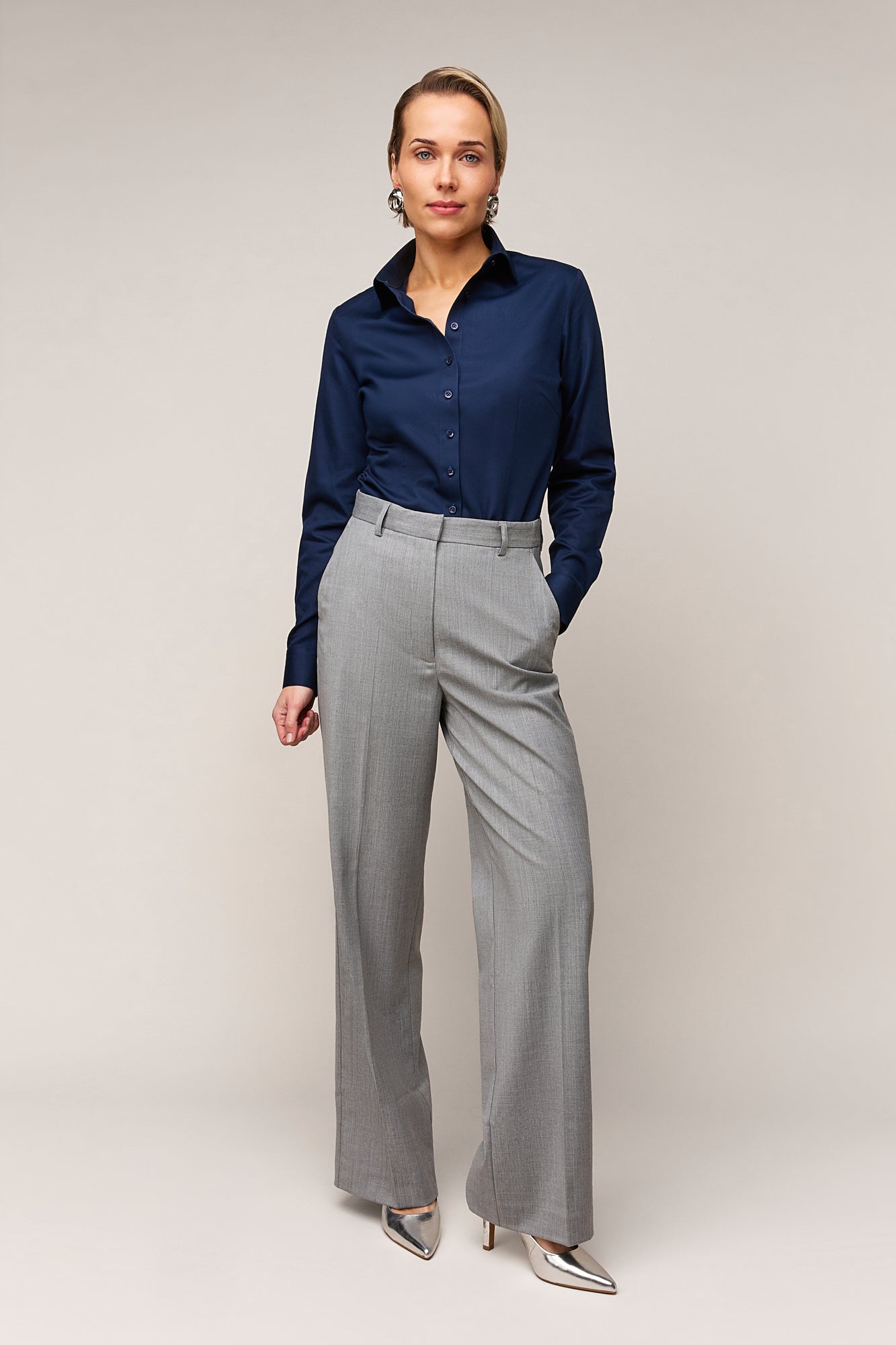 Dames Blouse Slim Fit - Enkele Manchet
