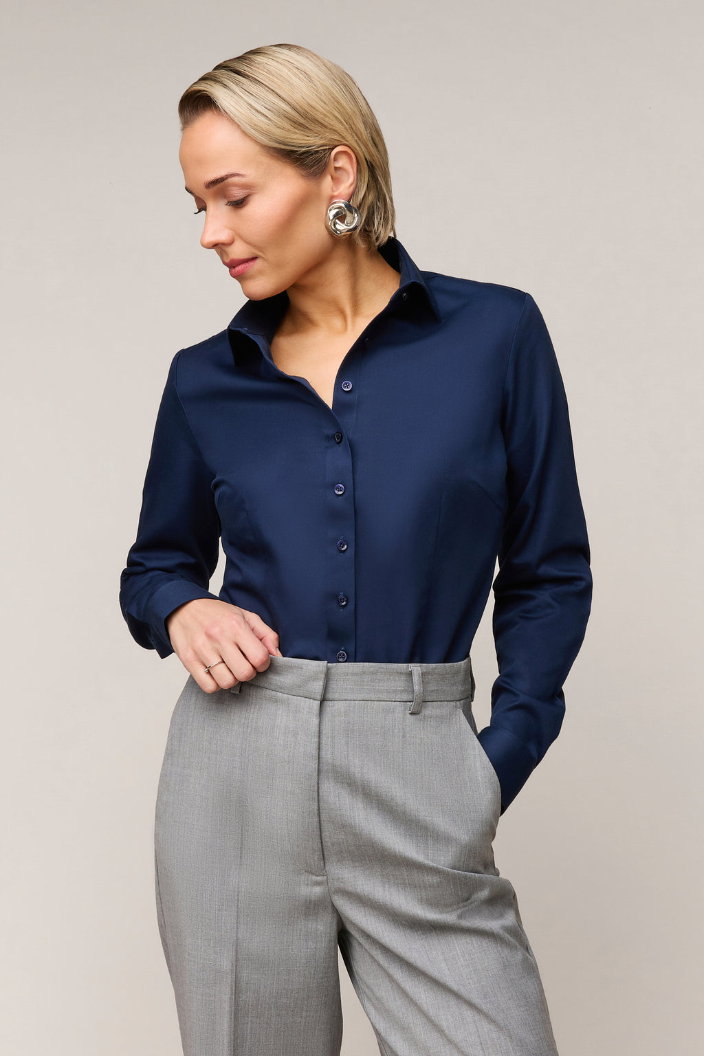 Dames Blouse Slim Fit - Enkele Manchet