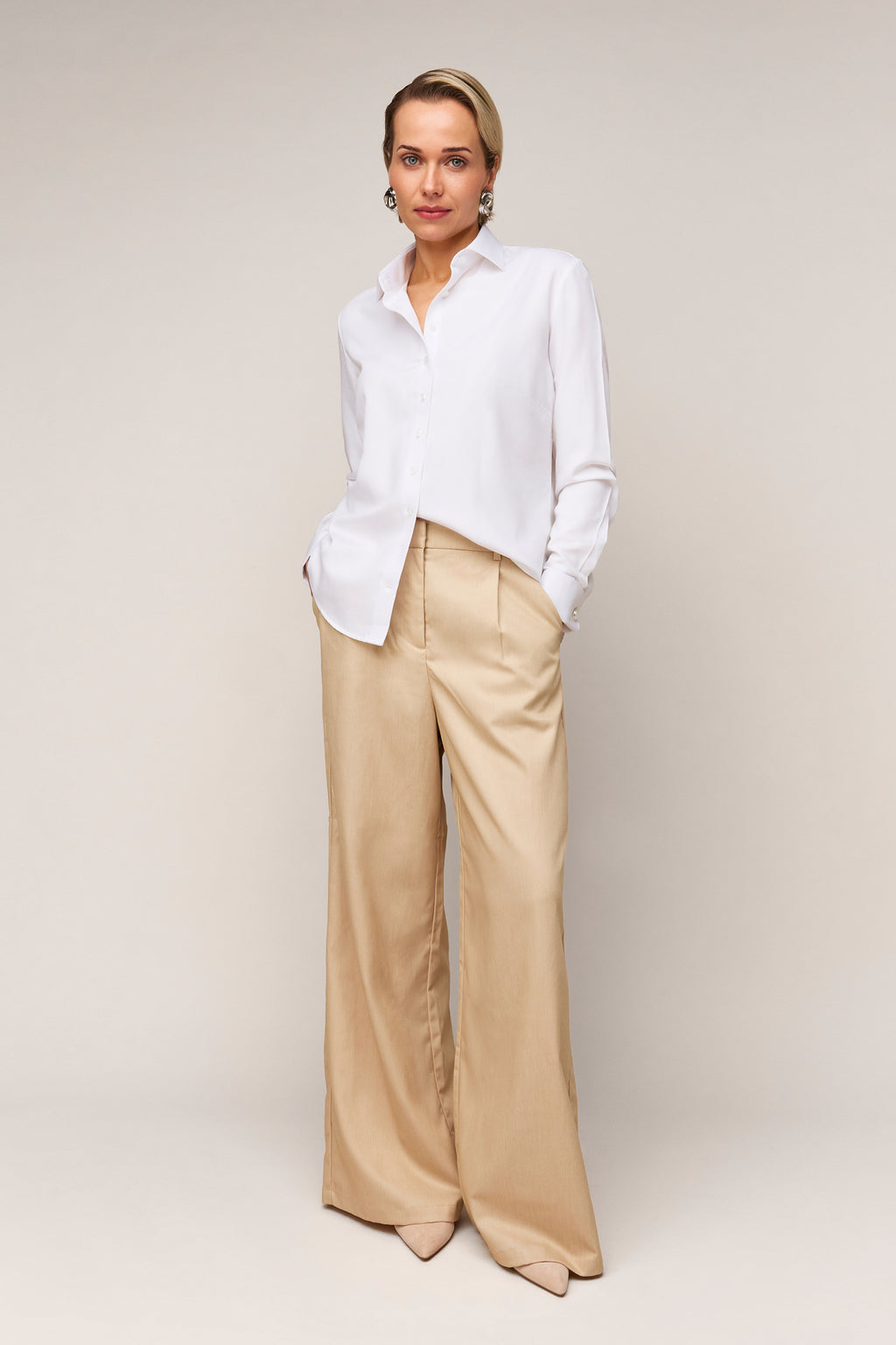 Dames Blouse Regular Fit - Dubbele Manchet
