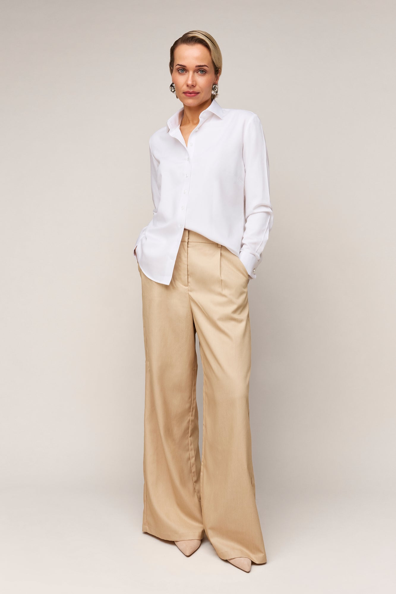 Dames Blouse Regular Fit - Dubbele Manchet