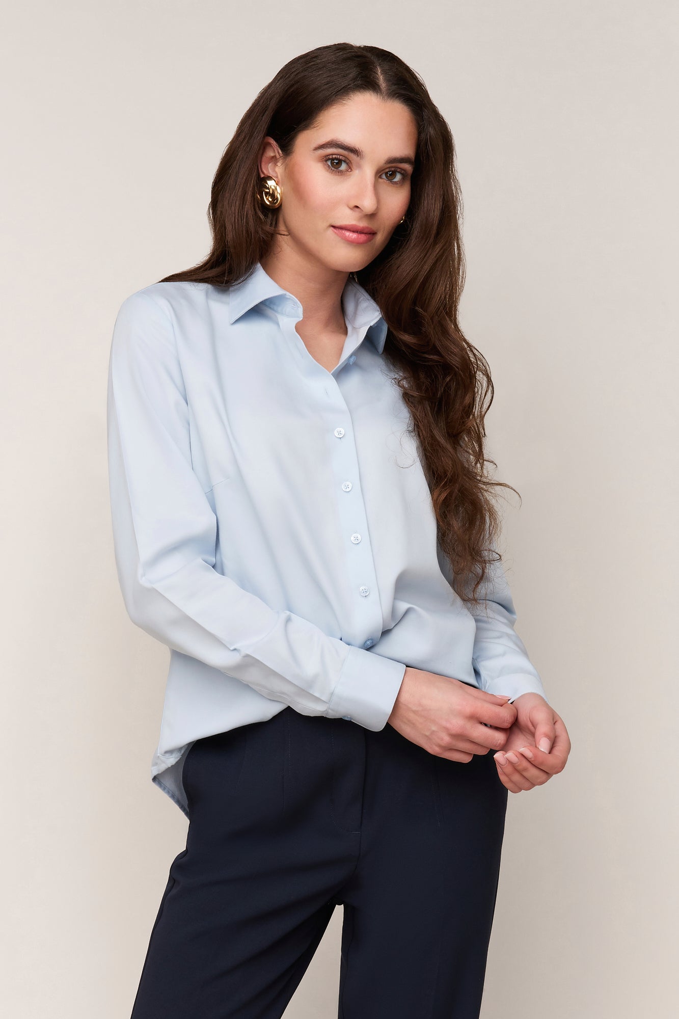 Dames Blouse Regular Fit - Enkele Manchet