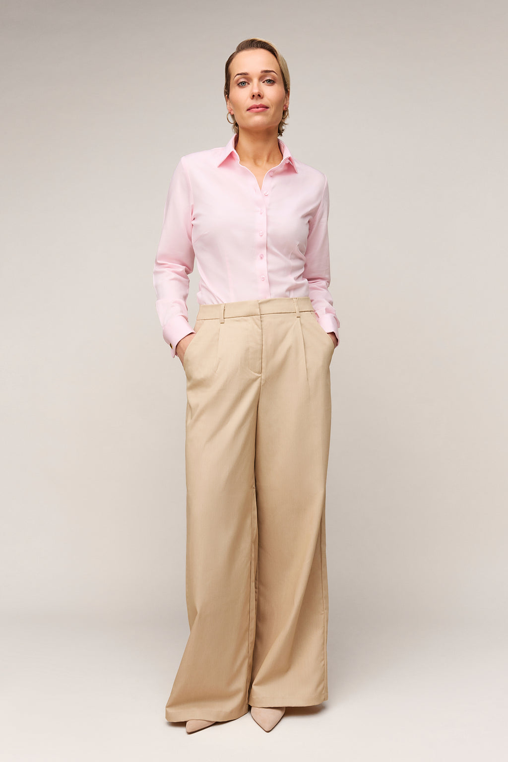 Dames Blouse Slim Fit - Dubbele Manchet