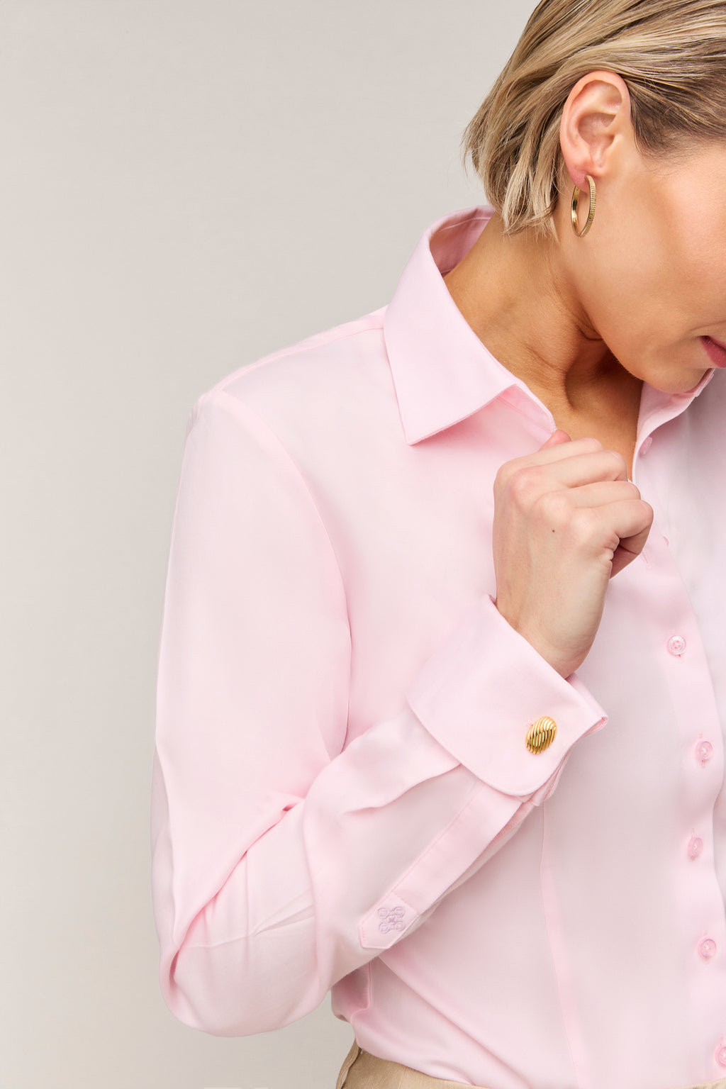 Dames Blouse Slim Fit - Dubbele Manchet