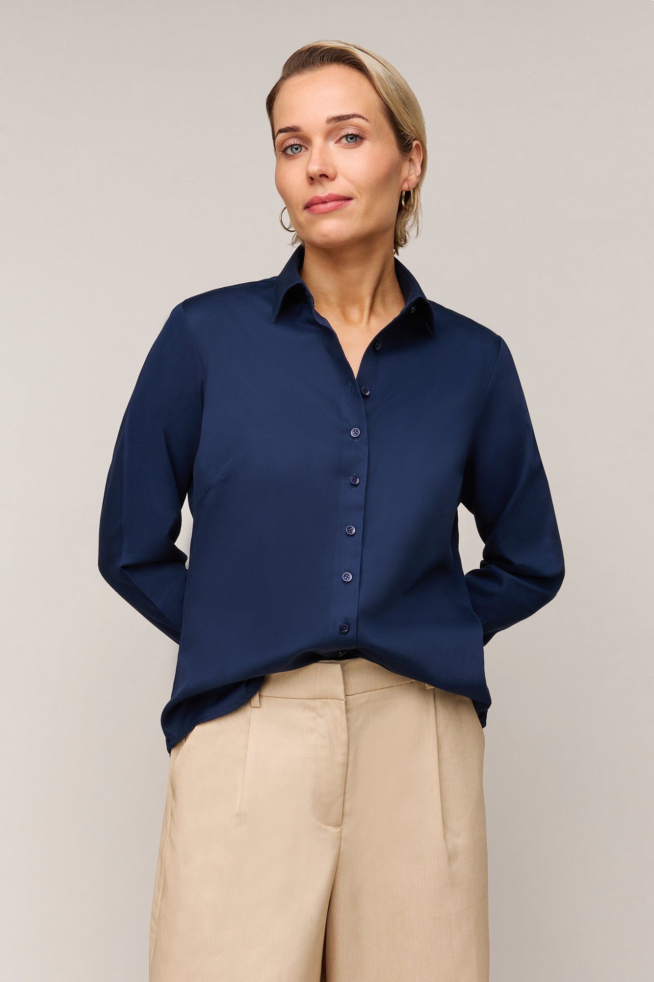 Dames Blouse Regular Fit - Enkele Manchet