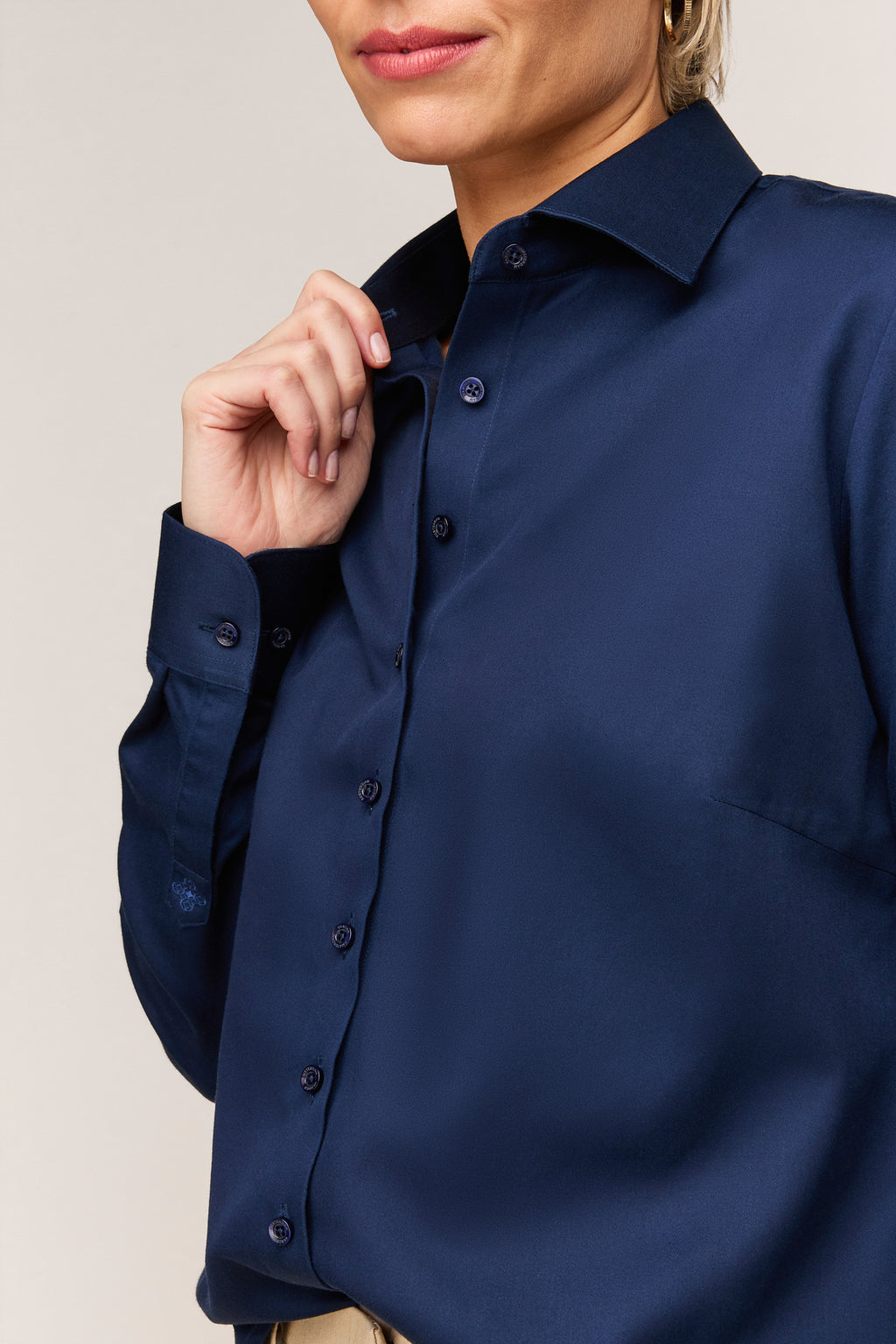 Dames Blouse Regular Fit - Enkele Manchet