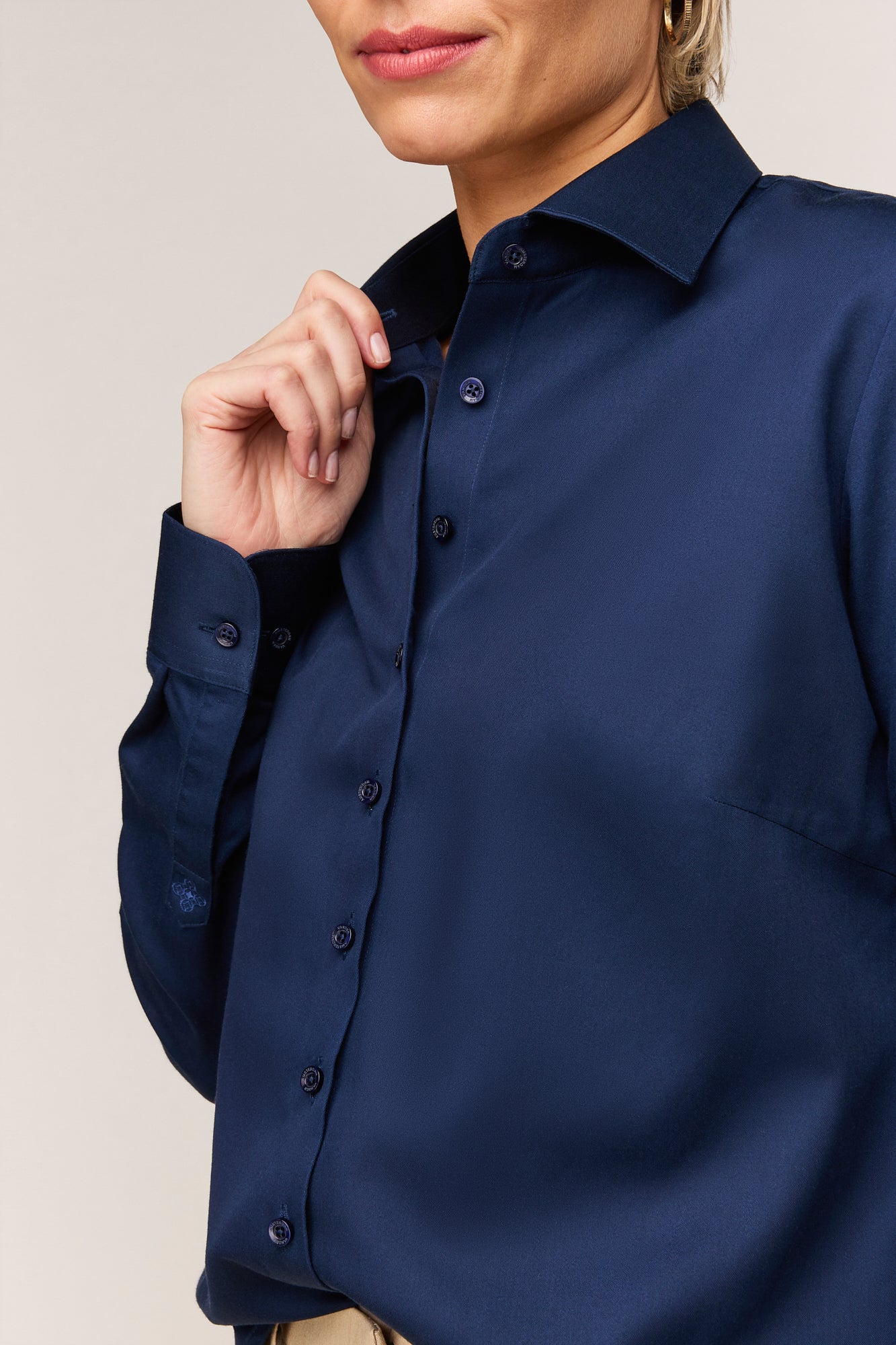 Dames Blouse Regular Fit - Enkele Manchet