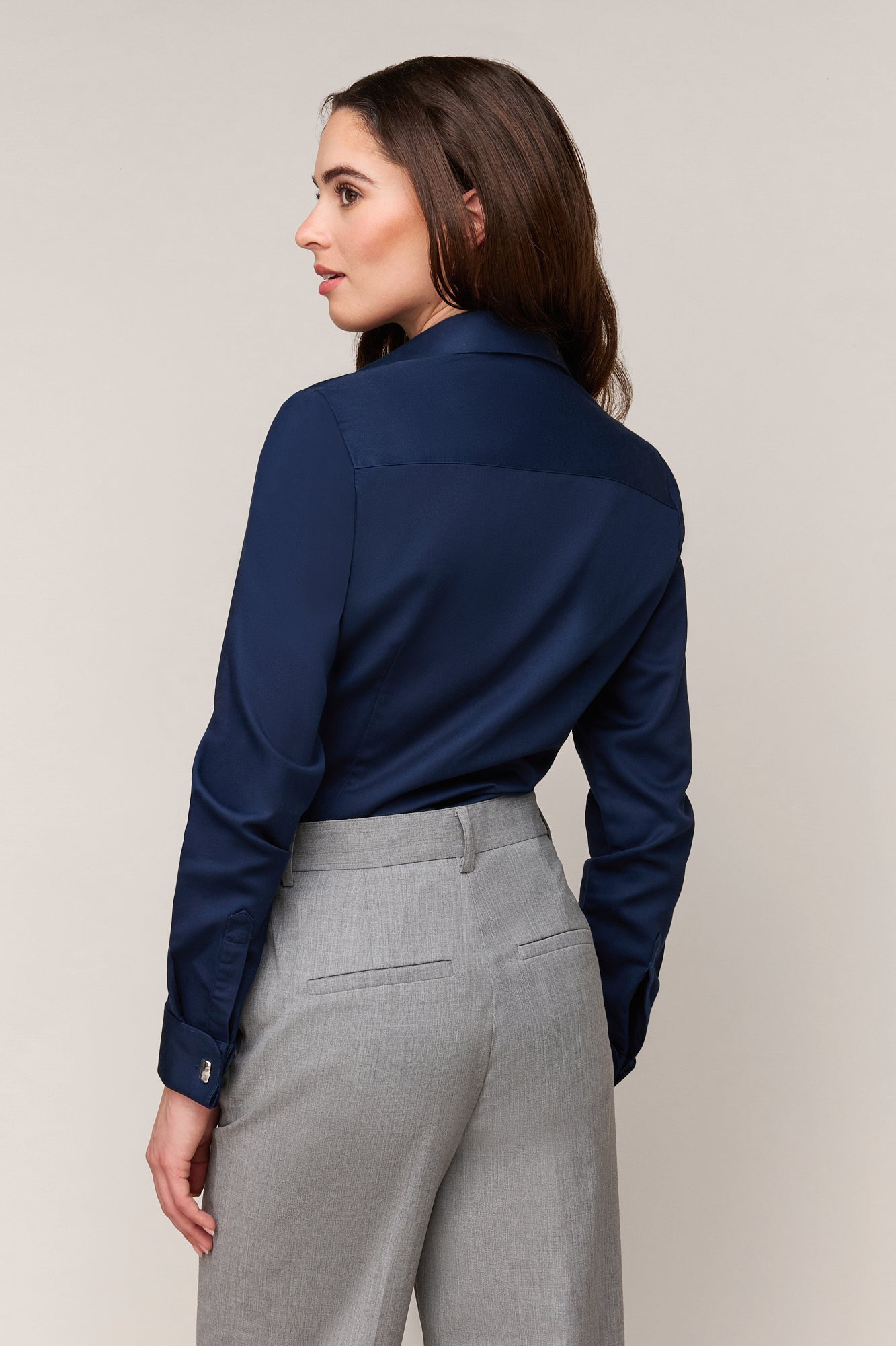 Dames Blouse Slim Fit - Dubbele Manchet