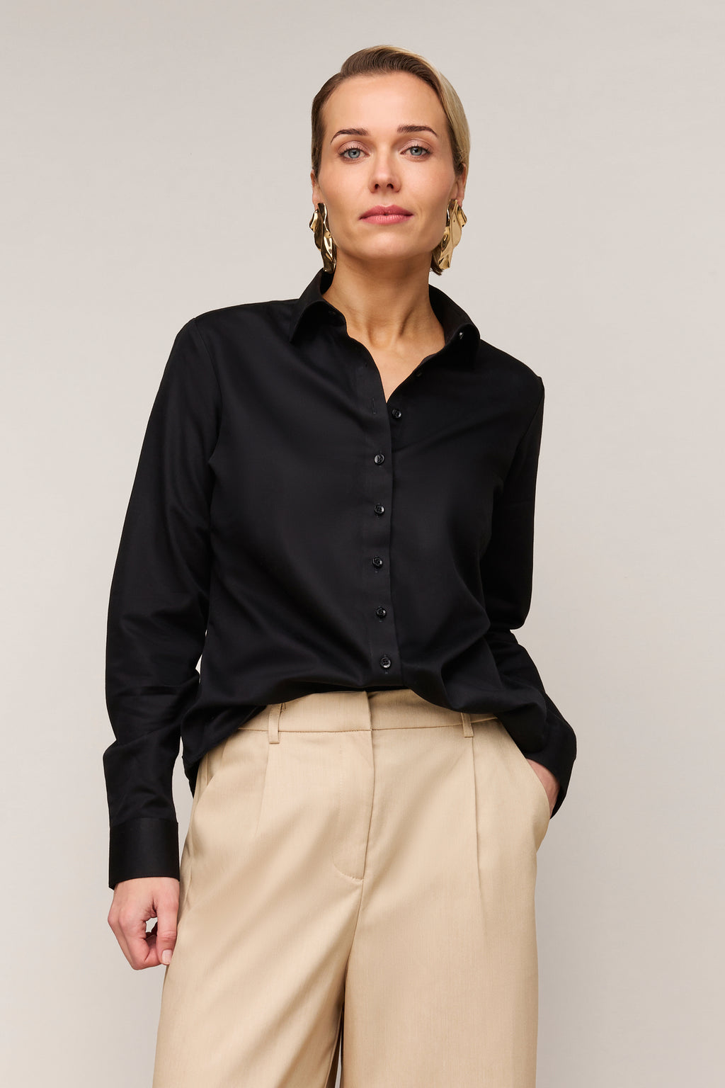 Dames Blouse Regular Fit - Enkele Manchet