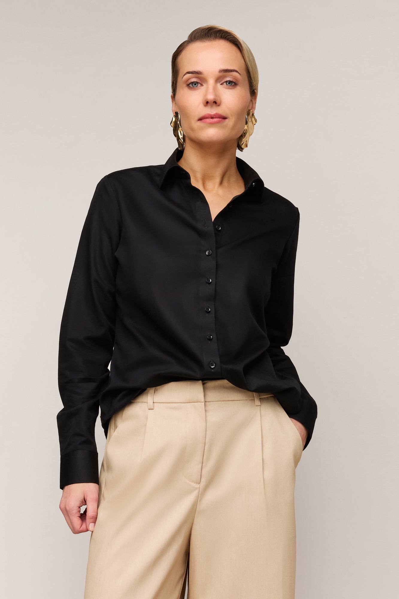 Dames Blouse Regular Fit - Enkele Manchet