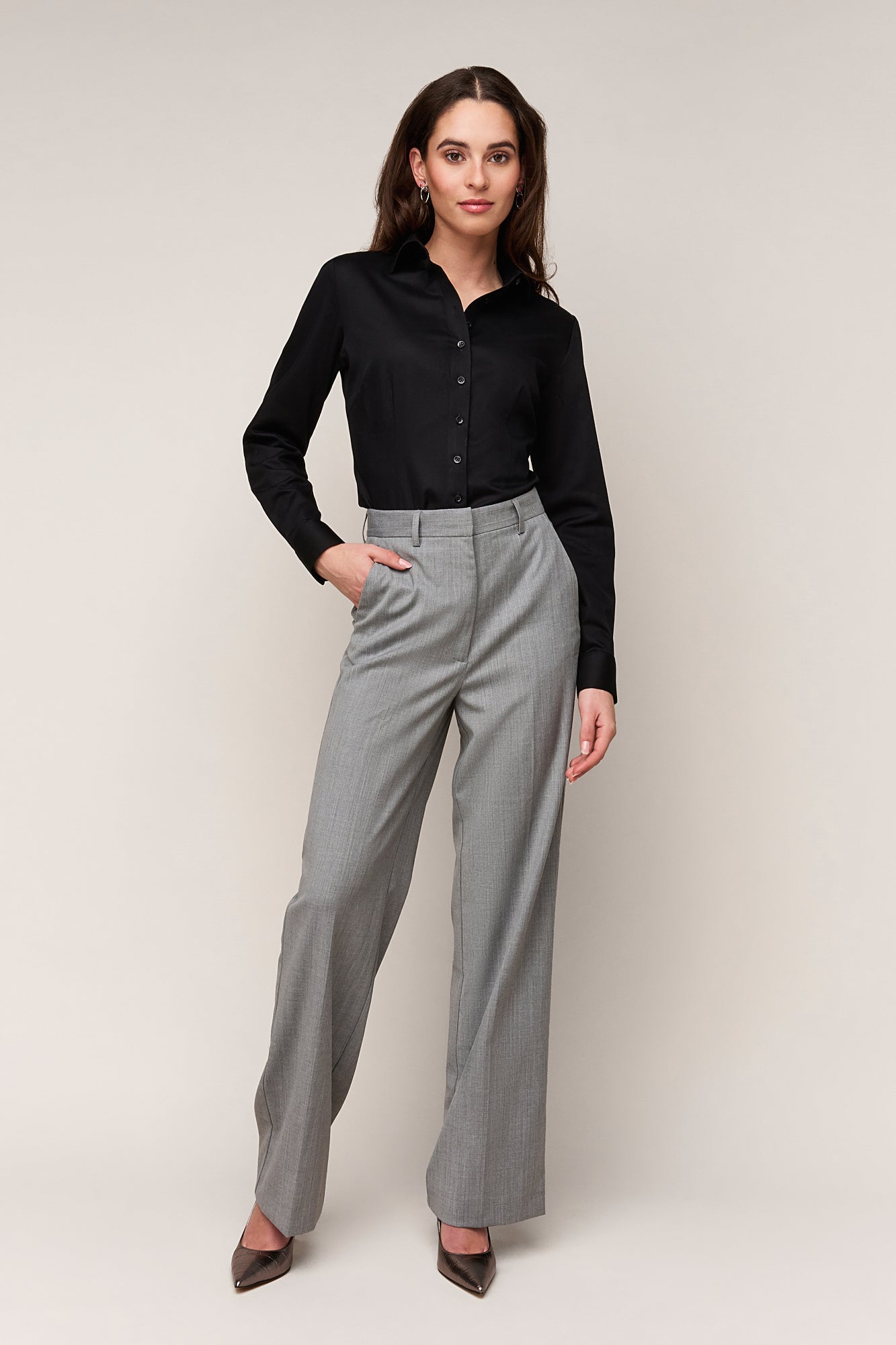 Dames Blouse Slim Fit - Enkele Manchet