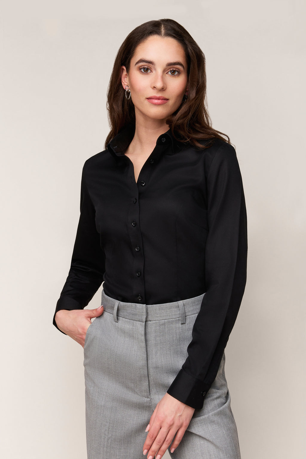 Dames Blouse Slim Fit - Enkele Manchet