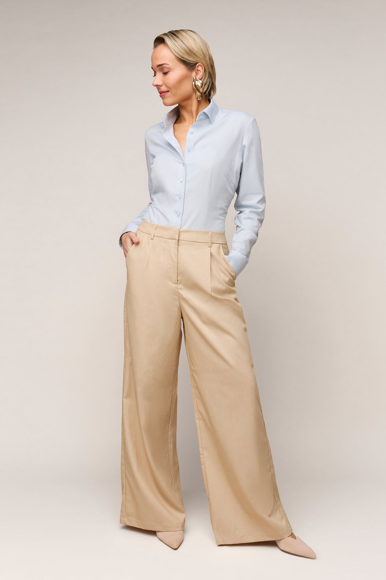 Dames Blouse Slim Fit - Enkele Manchet