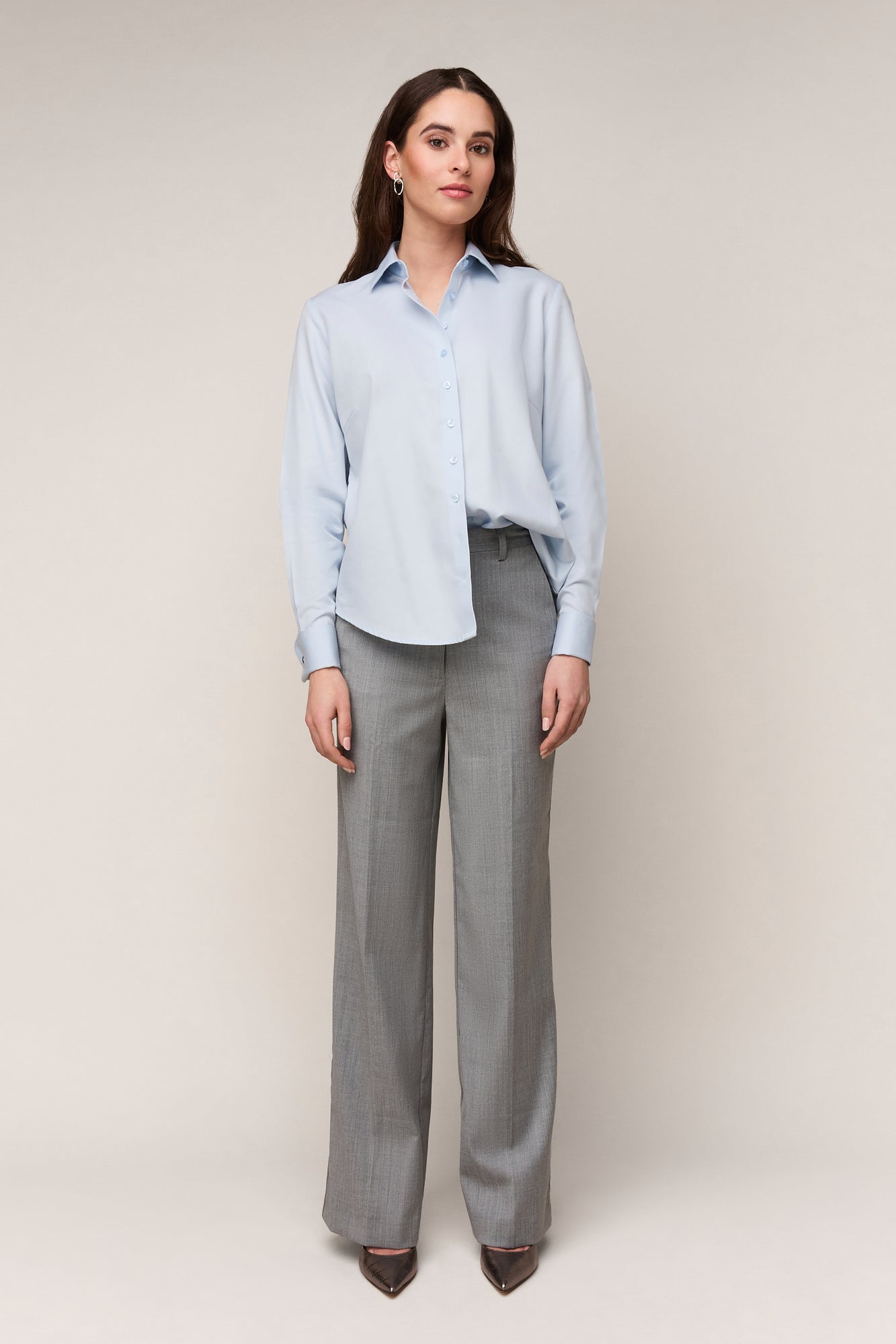Dames Blouse Regular Fit - Dubbele Manchet