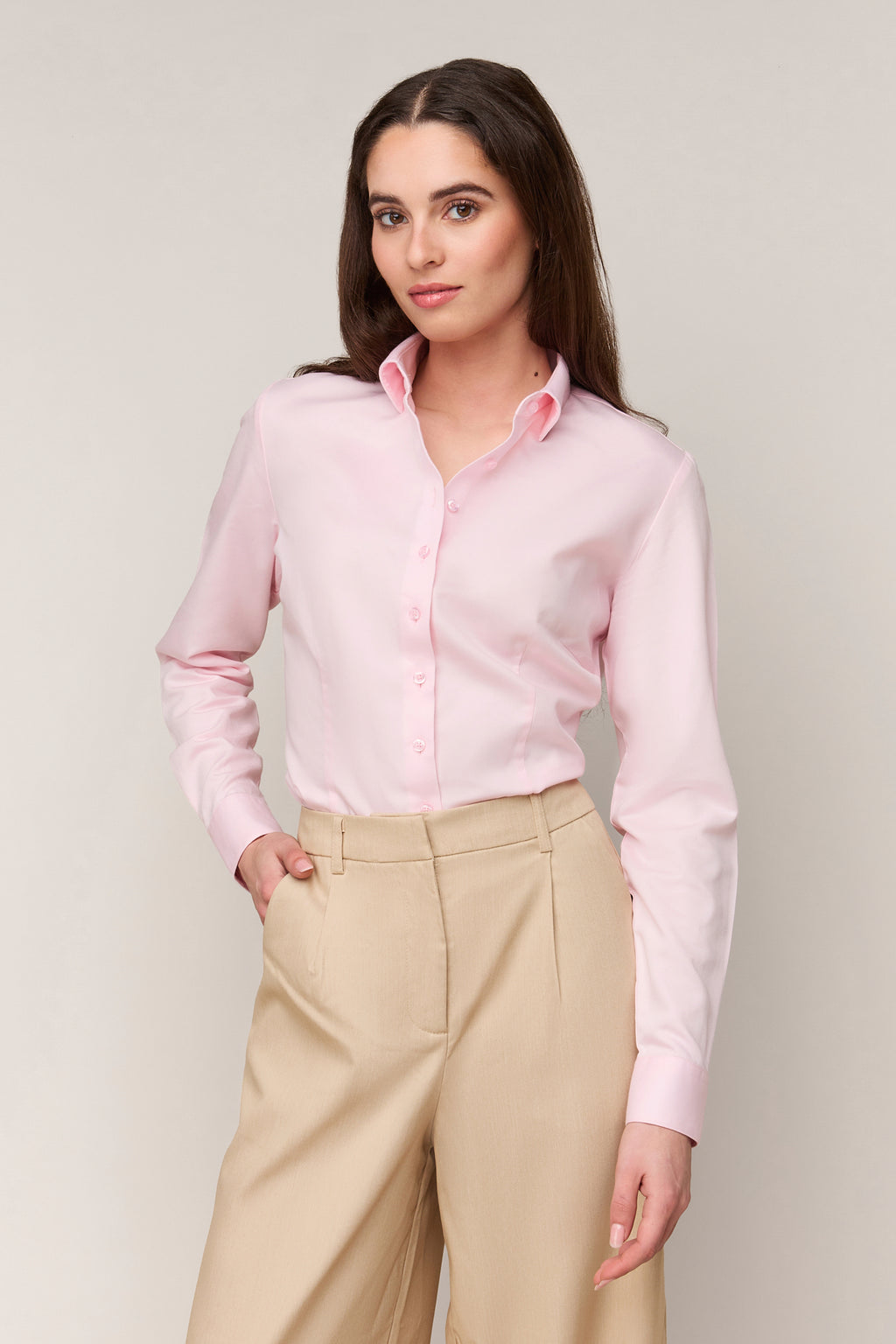 Dames Blouse Slim Fit - Enkele Manchet