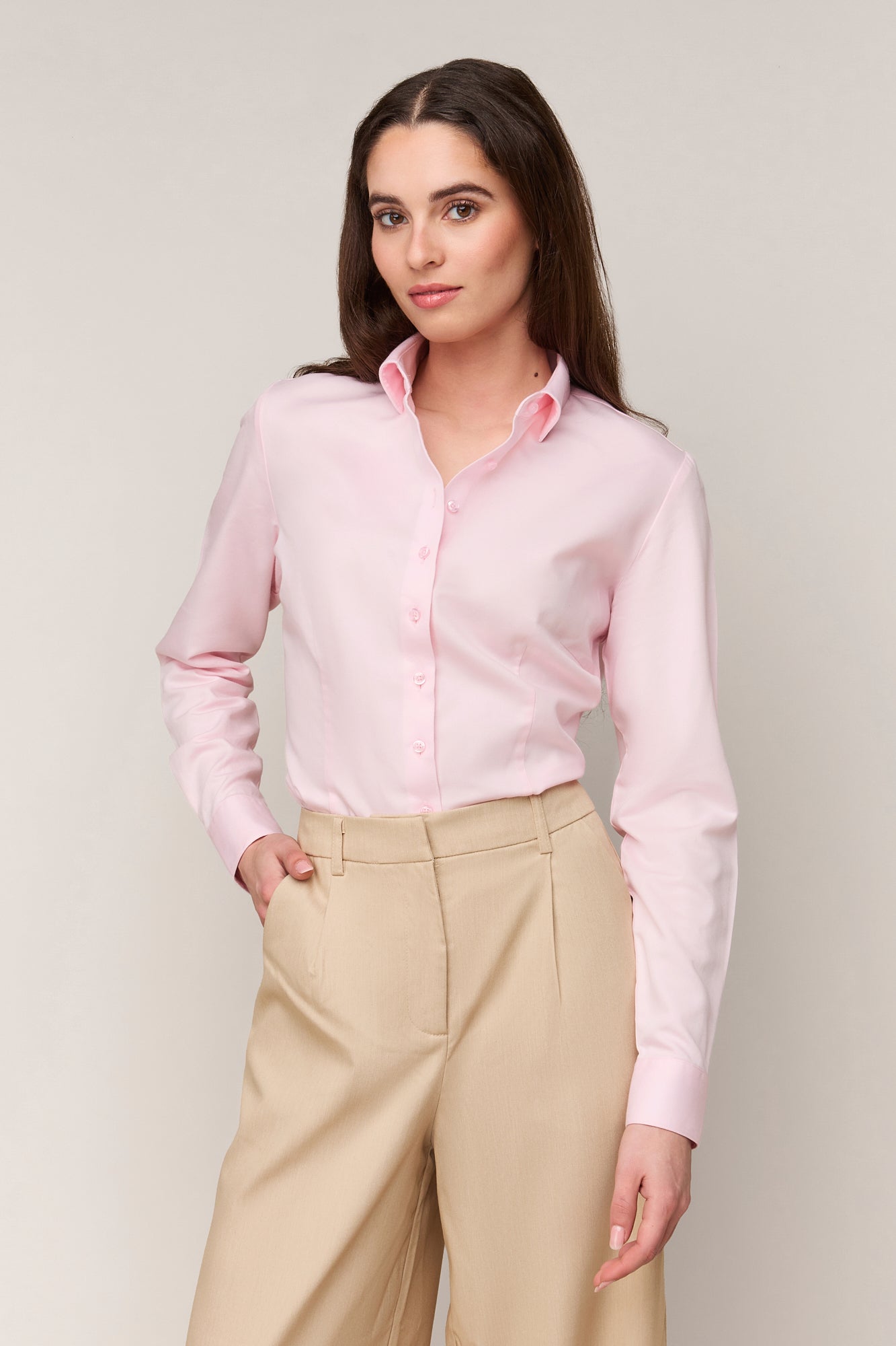 Dames Blouse Slim Fit - Enkele Manchet