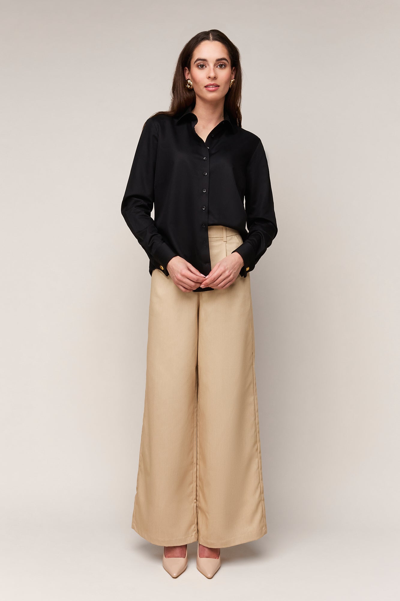 Dames Blouse Regular Fit - Dubbele Manchet