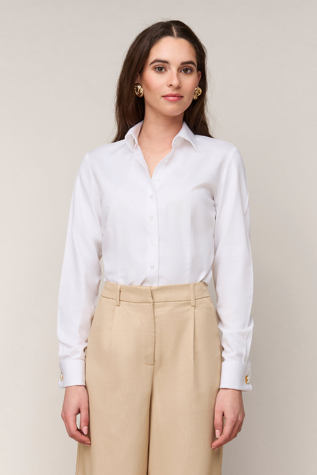 Dames Blouse Slim Fit - Dubbele Manchet